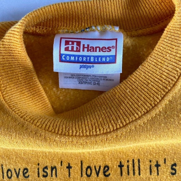 90s vintage crewneck sweatshirt with "Love Isn’t Love Till It's Shared" - Picture 4 of 4